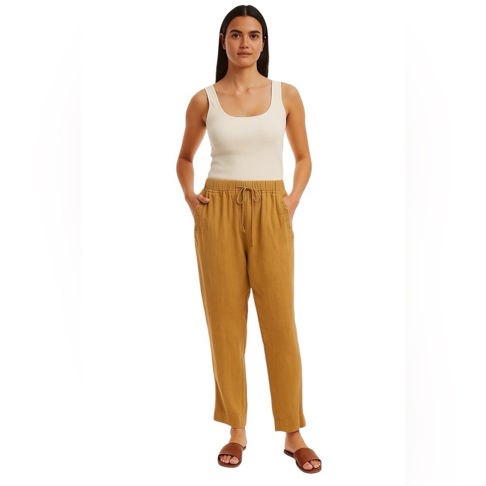 FORTE FORTE Straight Linen Pants Orange 0